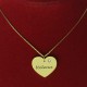 Simple Heart Necklace with Name  Birhtstone 18ct Gold Plated