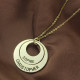 Engraved Ring 18ct Gold Plated Mother Necklace