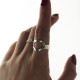 Personalised Couple's Name Promise Heart Ring Silver