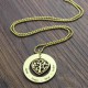 Circle Family Tree Pendant Necklace In 18ct Gold Plated