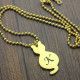 Gold Over Cat Initial Pendant Necklace