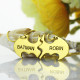 Personalised Puzzle Friend Name Necklace 18ct Gold Plated