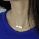 Custom Necklace With Your Signature Bar Silver