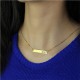 Personalised Initial Bar Necklace 18ct Gold Plated