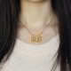 Custom Cube Monogram Initials Necklace 18ct Gold Plated