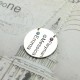 Disc Necklace With Names  Birthstones Silver