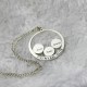 Personalised Family Name Pendant For Mom Silver