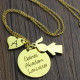 Family Names Pendant For Mother With Kids Charm In 18ct Gold Plated