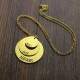 Disc Necklace With Kids Name For Mom 18ct Gold Plated