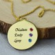 Custom Disc Necklace Engraved Names For Mom
