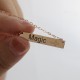 Engraved Name Bar Necklace with Icons 18ct Rose Gold Plated