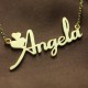 Personalised Solid Gold Fiolex Girls Fonts Heart Name Necklace