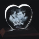 Heart Shape Crystal With Photo Engraved