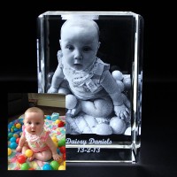 Rectangular Crystal With 2D/3D Photo Engraved