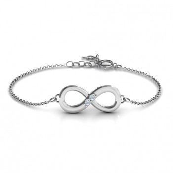 Personalised Twosome  Infinity Bracelet