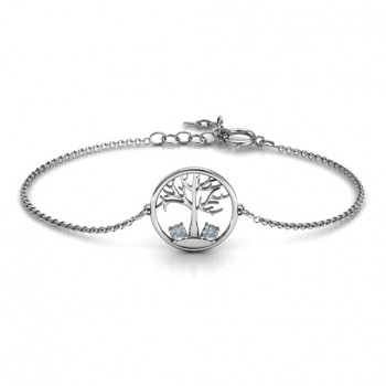 Personalised 1 - 4 Stone Family Tree Bracelet
