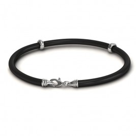 Personalised Leather Bracelet with Silver Clasps