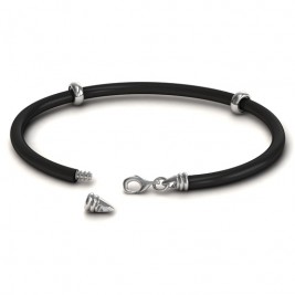 Personalised Leather Bracelet with Silver Clasps