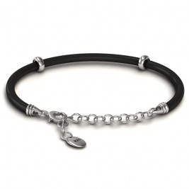 Personalised Leather Snake Bracelet with 1.5  Extender