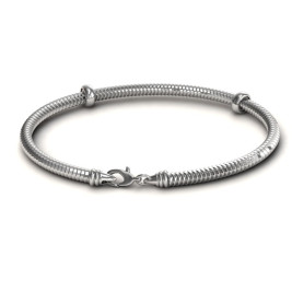 Personalised Silver Snake Bracelet