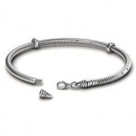 Personalised Silver Snake Bracelet