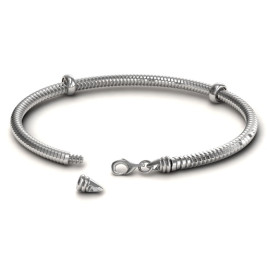 Personalised Silver Snake Bracelet