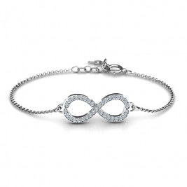 Personalised Accented Infinity Bracelet