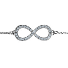 Personalised Accented Infinity Bracelet