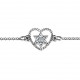 Personalised Chained Heart with Star of David Bracelet