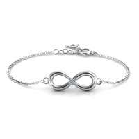 Personalised Classic Infinity With Centre Accents Bracelet