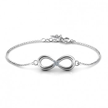 Personalised Classic Infinity With Centre Accents Bracelet