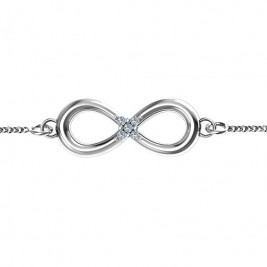 Personalised Classic Infinity With Centre Accents Bracelet