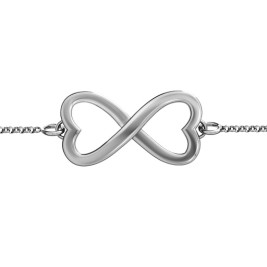 Personalised Double Heart Infinity Bracelet