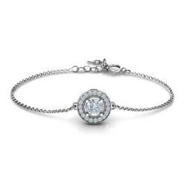 Personalised Halo and Accents Bracelet