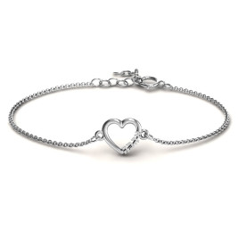 Personalised Heart 'Ahava' Bracelet