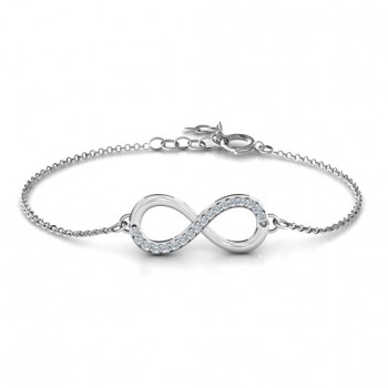 Personalised Infinity Bracelet with Single Accent Row