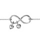 Infinity Promise Bracelet with Two Heart Charms