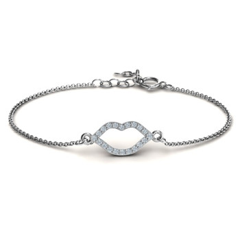 Personalised Lustrous Lips Bracelet