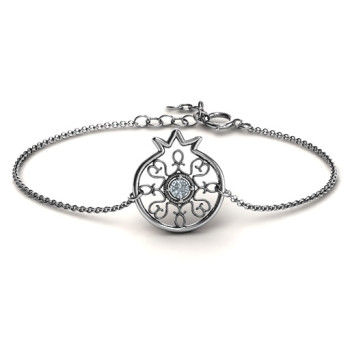 Personalised Pomegranate with Filigree Bracelet