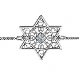 Personalised Star of David with Filigree Bracelet