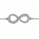 Sterling Silver Birthstone Accent Infinity Bracelet
