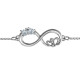 Sterling Silver Double the Love Infinity Bracelet