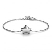 Personalised Sterling Silver Lucky Star Bracelet