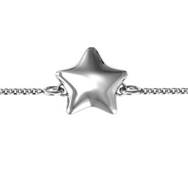 Personalised Sterling Silver Lucky Star Bracelet