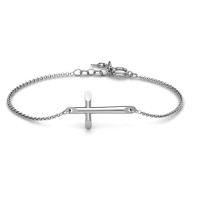 Personalised Sterling Silver Modern Cross Bracelet