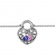 Personalised Sterling Silver True Love's Lock Caged Bracelet