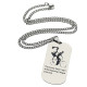 Couple Bicycle Dog Tag Name Necklace