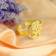 Hand Drawing Monogram Initial Bracelet 1.6 Inch Gold Plated