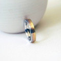 18ct gold striped wedding ring product view