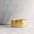 Handmade diamond ring with twelve diamonds